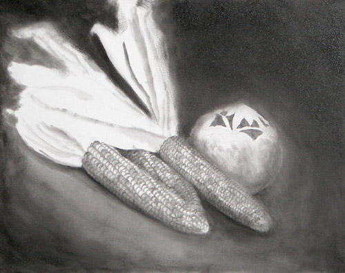 Indian Corn, Oils, 9x12, 2007.