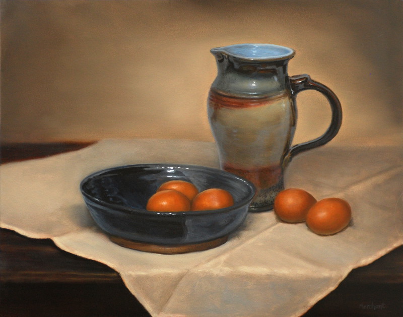 Eggas and Pitcher, Oil, 2012.