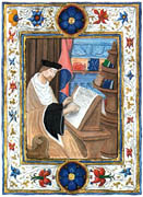 Illumination with Scribe, gouache and 24 kt. gold leaf, 5x7, 2000. 3rd Place, Miniature, HVAA - May 2006