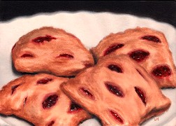 Raspberry Tarts, Oil on Panel, 2010.