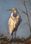 Egret Study, Oil on Panel, 5x7, 2011.