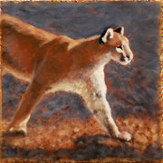 Cougar, Oil on Stone, 2013.