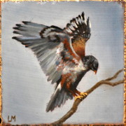 Redtail Hawk, Oil on Stone, 2013.